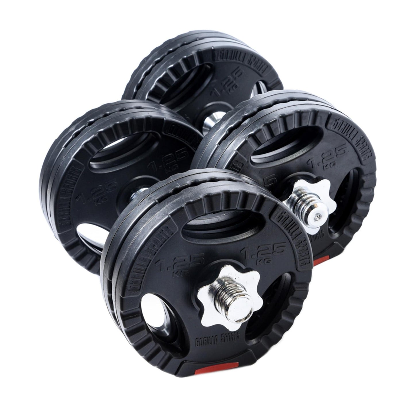 Set gantere reglabile din ciment cu grip de 10 - 45 KG Gorilla Sports