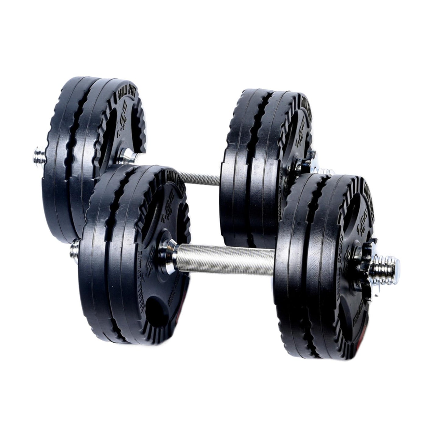 Set gantere reglabile din ciment cu grip de 10 - 45 KG Gorilla Sports