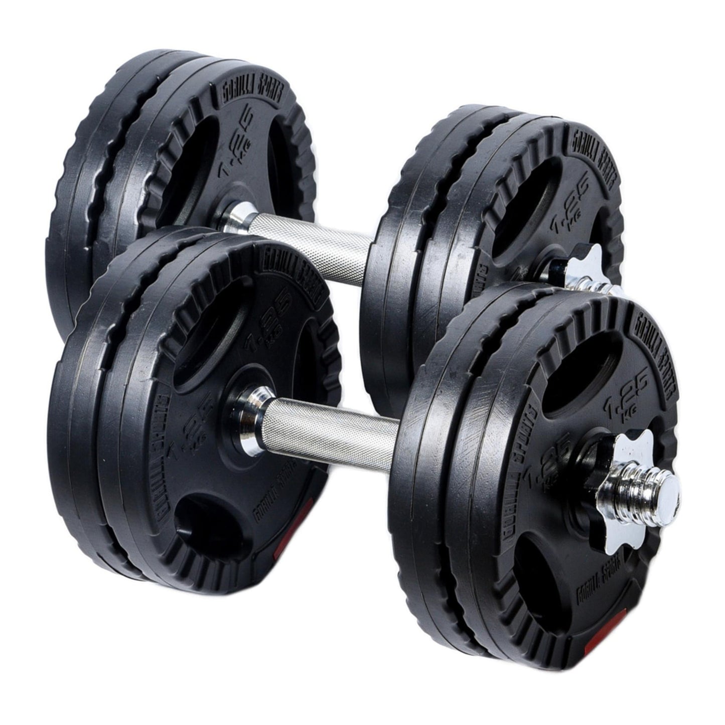 Set gantere reglabile din ciment cu grip de 10 - 45 KG Gorilla Sports