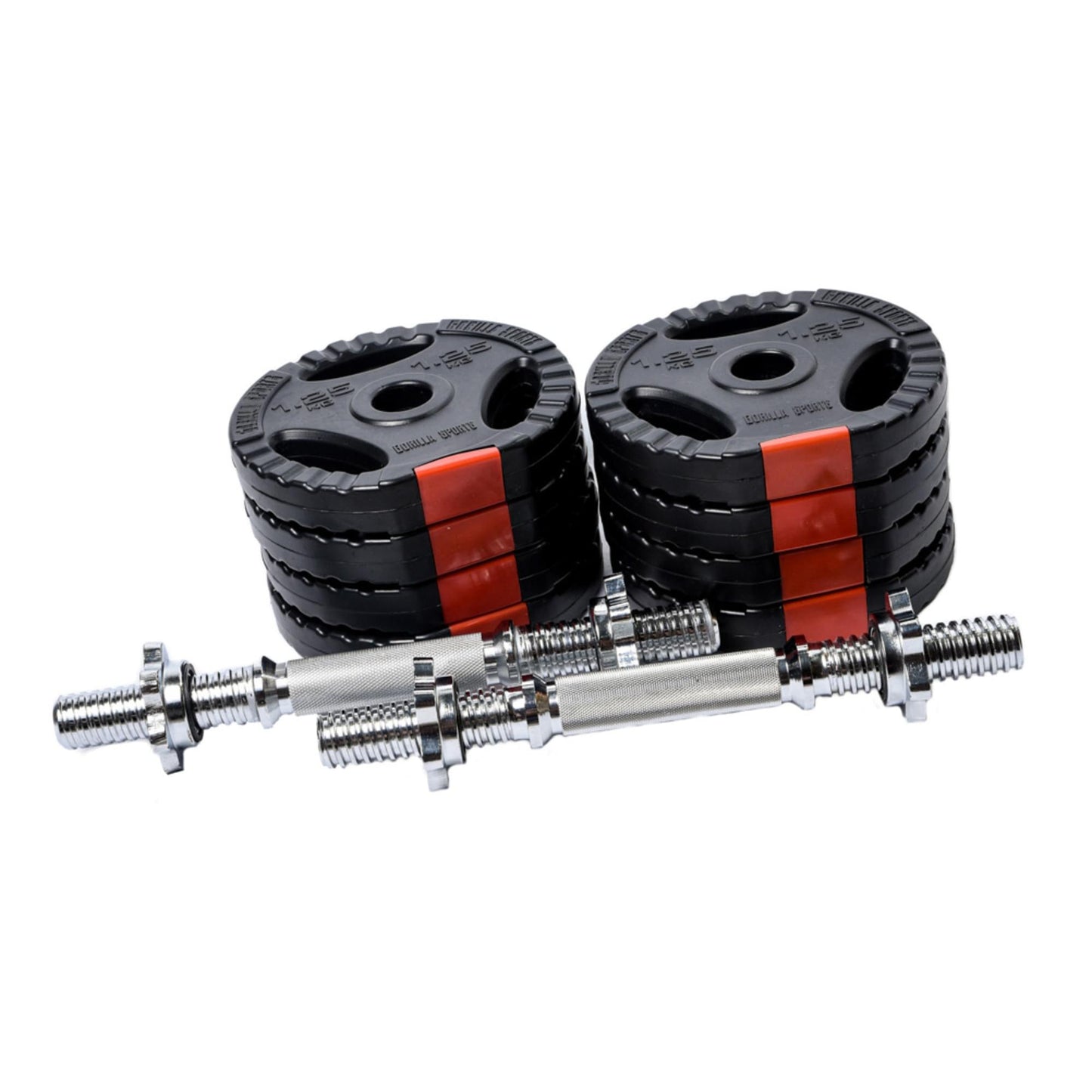Set gantere reglabile din ciment cu grip de 10 - 45 KG Gorilla Sports