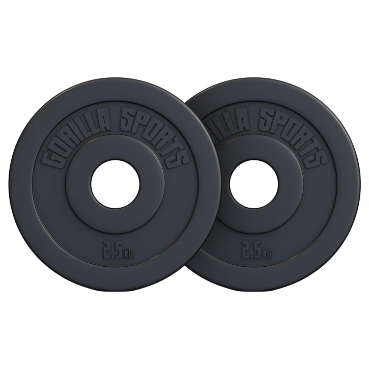 Set de 2 discuri olimpice umplute cu ciment, 5 kg - 2 x 2,5 kg, 50/51mm