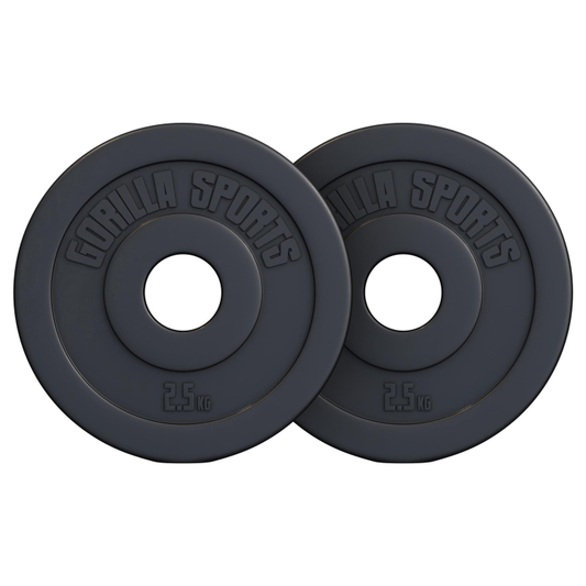 Set de 2 discuri olimpice umplute cu ciment, 5 kg - 2 x 2,5 kg, 50/51mm