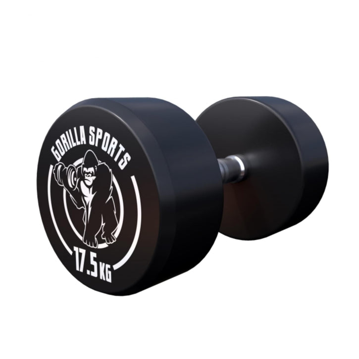 Set complet, gantere fixe, 230 kg + suport negru