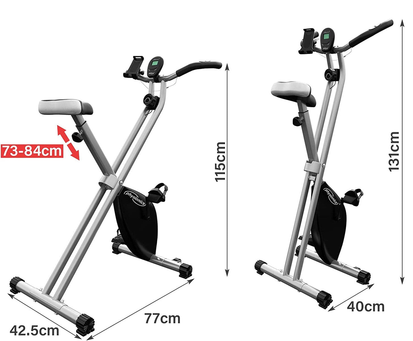 Bicicleta fitness, 42.5 x 77 x 115 cm