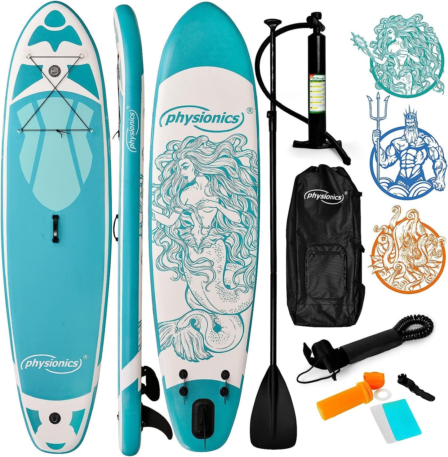 Placa de surf, Sup gobflabila, 305x76x12cm, verde menta