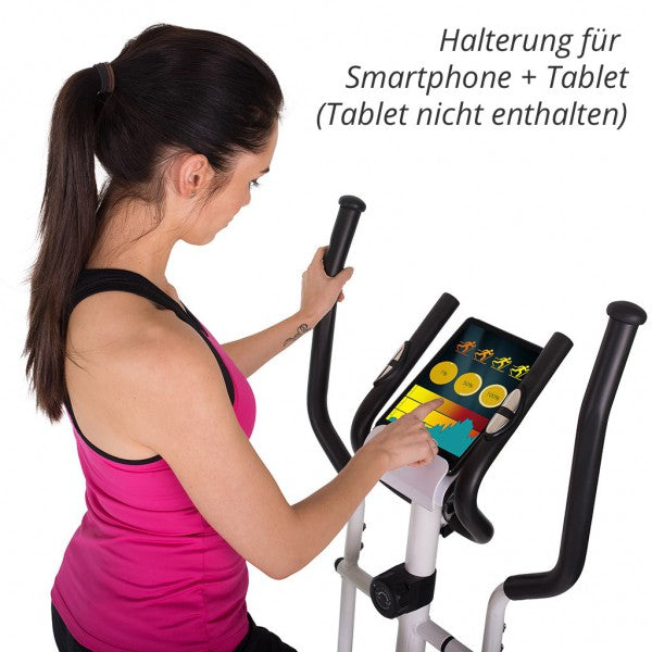 Bicicleta Eliptica CT 3 104x65x156 cm Functii de Calorii, Distanta, Puls, Timp, Viteza, 8 trepte de viteza Christopeit