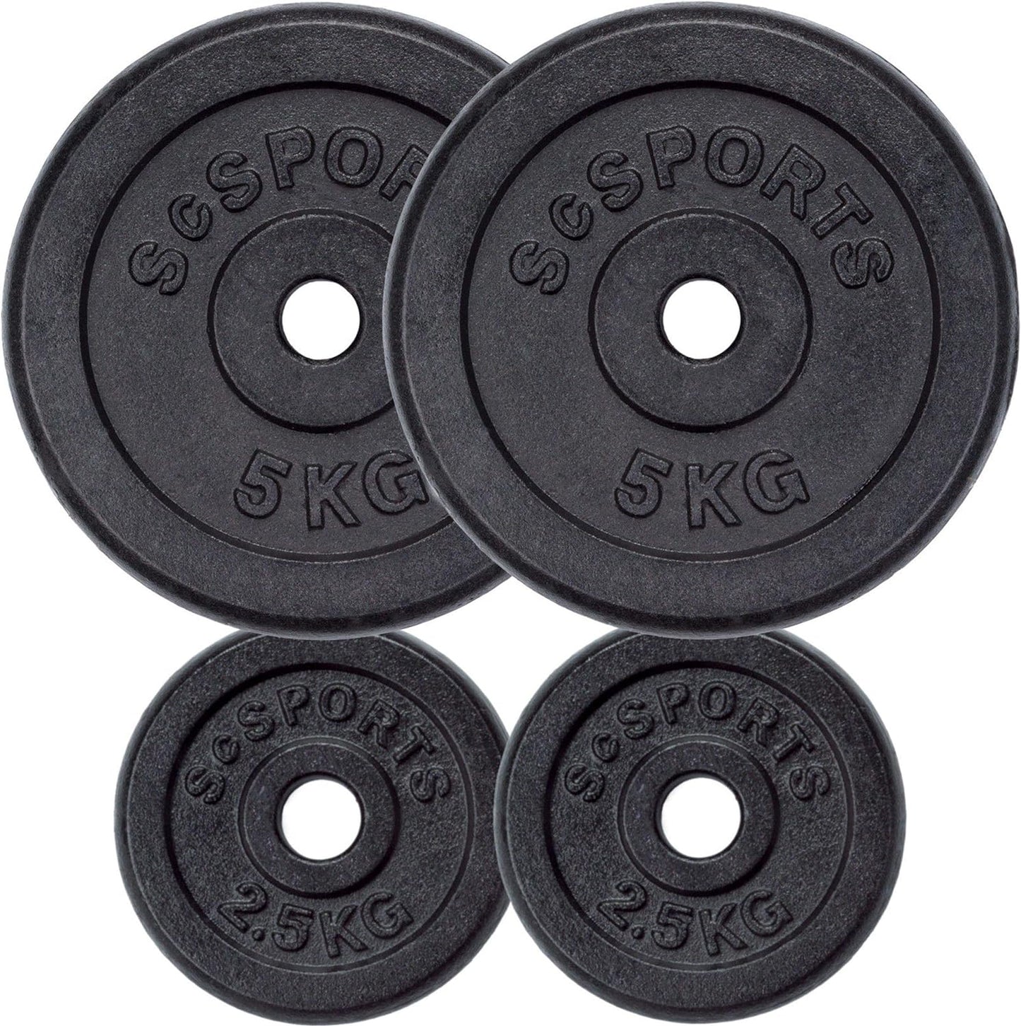 Set de discuri de greutate, 8 - 17.5 KG, 30/31 mm, fonta ScSports