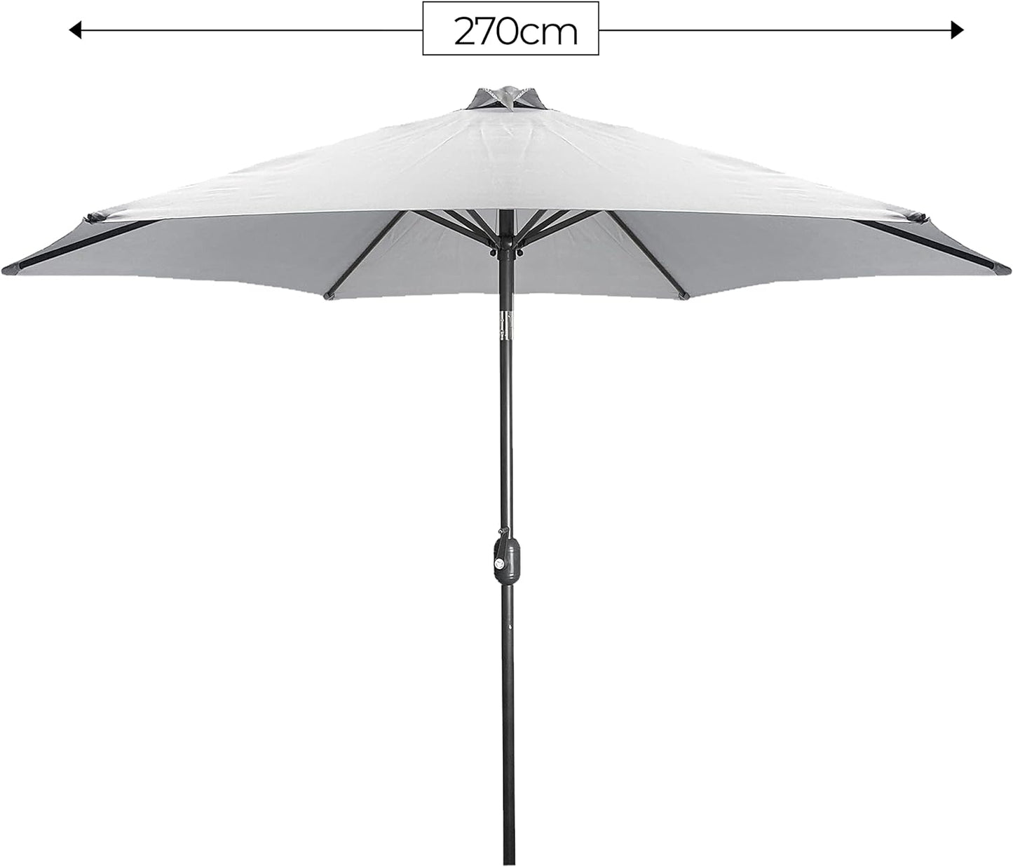 Umbrela de soare, 270 cm, crem antracit