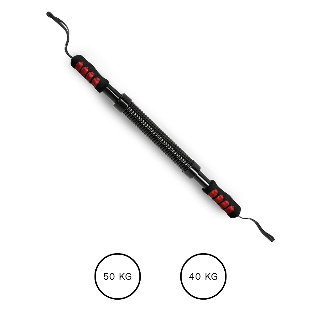 Flexor fitness Physionics®, din otel/cauciuc, negru, 68/4,1 cm, 40-50 kg