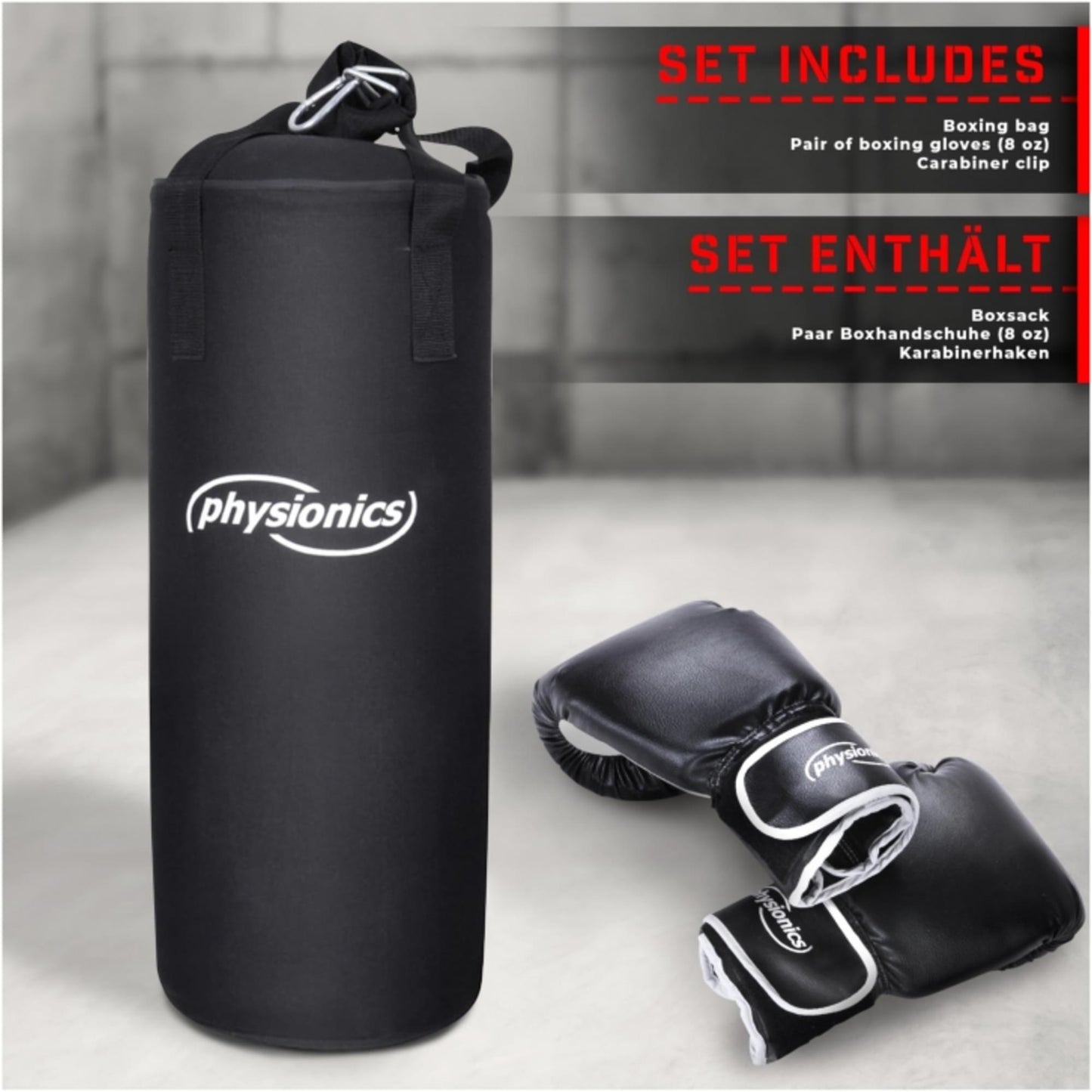 Set manusi box + sac box, Physionics - Gorilla Sports Ro