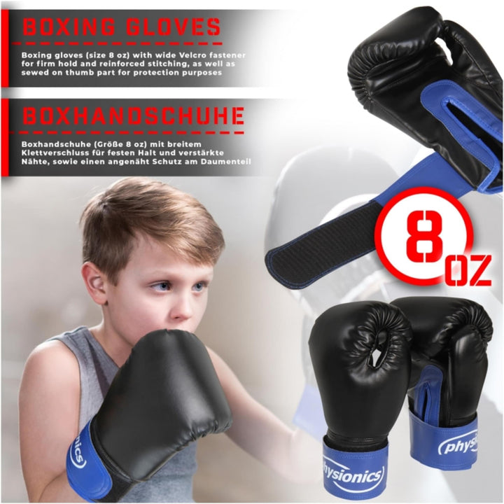 Set sac de box pentru copii cu manusi de box, Physionics - Gorilla Sports Ro