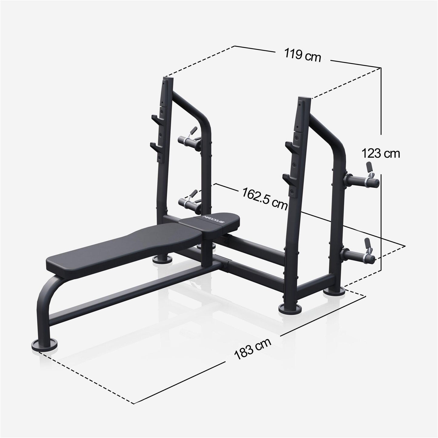 Bancă de haltere cu suport PRO inclus, set de haltere 60/90/130 kg