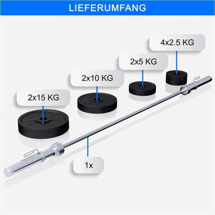 Bancă de haltere cu suport PRO inclus, set de haltere 60/90/130 kg