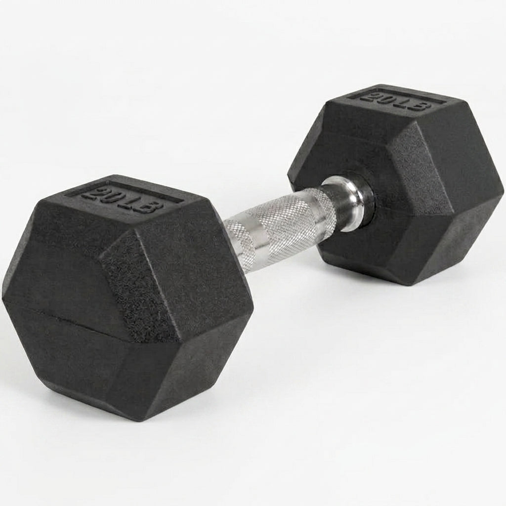 Ganteră hexagonală cauciucată 20 lbs – US EDITION