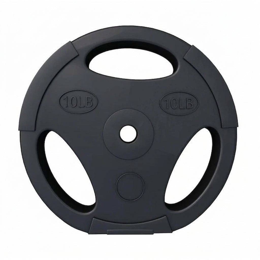 Discuri din plastic umplute cu ciment, cu grip, 5-10 lb ( 2,3/4,54 kg ), 25 mm diametru interior – US EDITION