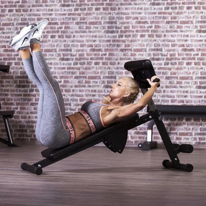 Bancă de greutăți de hiperextensie reglabilă, neagră - Gorilla Sports Ro