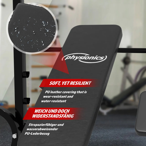 Banca multifunctionala cu scripete pentru tractiuni (lat pulldown) inclus, PHYSIONICS