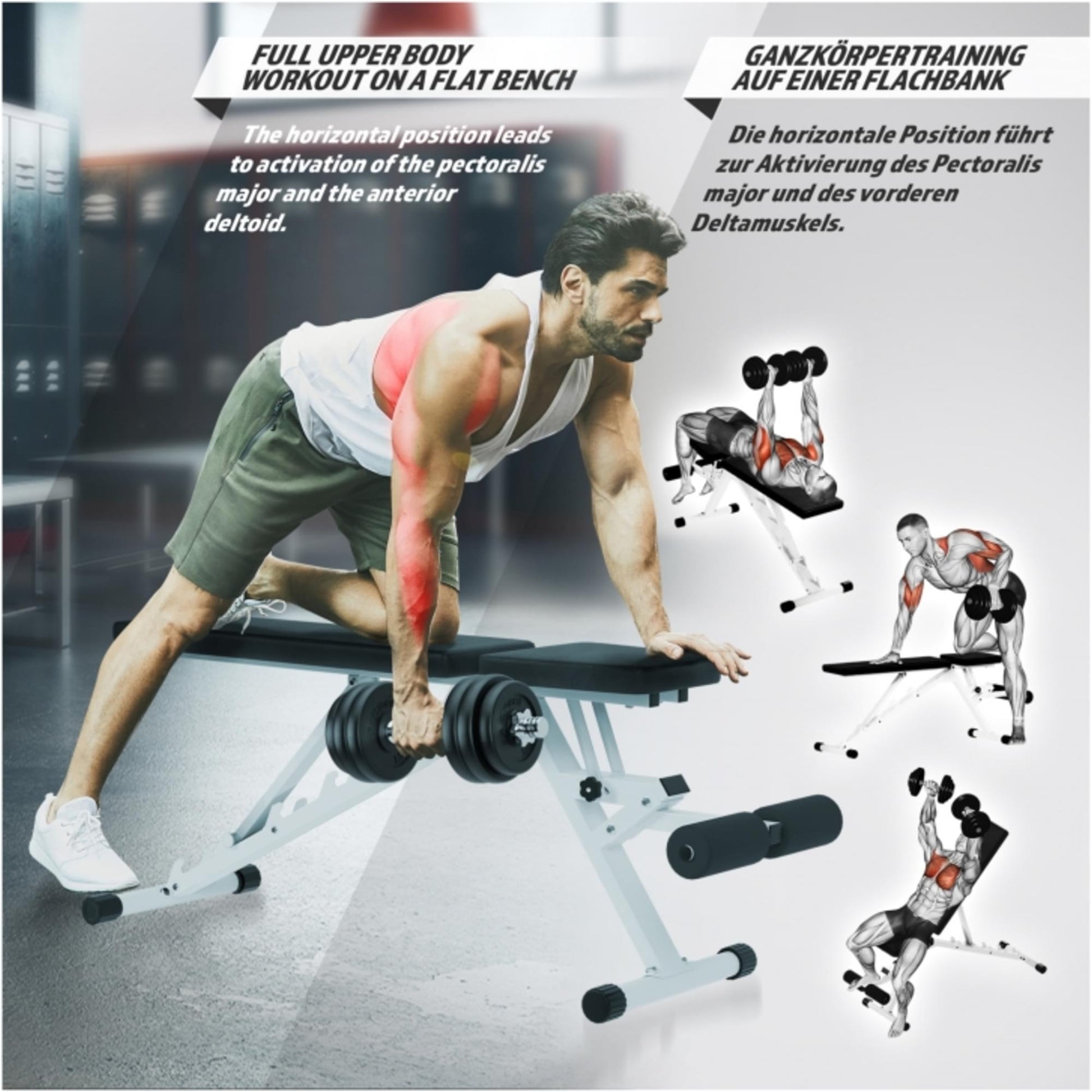 Bancă Physionics reglabilă pe înclinație - Gorilla Sports Ro