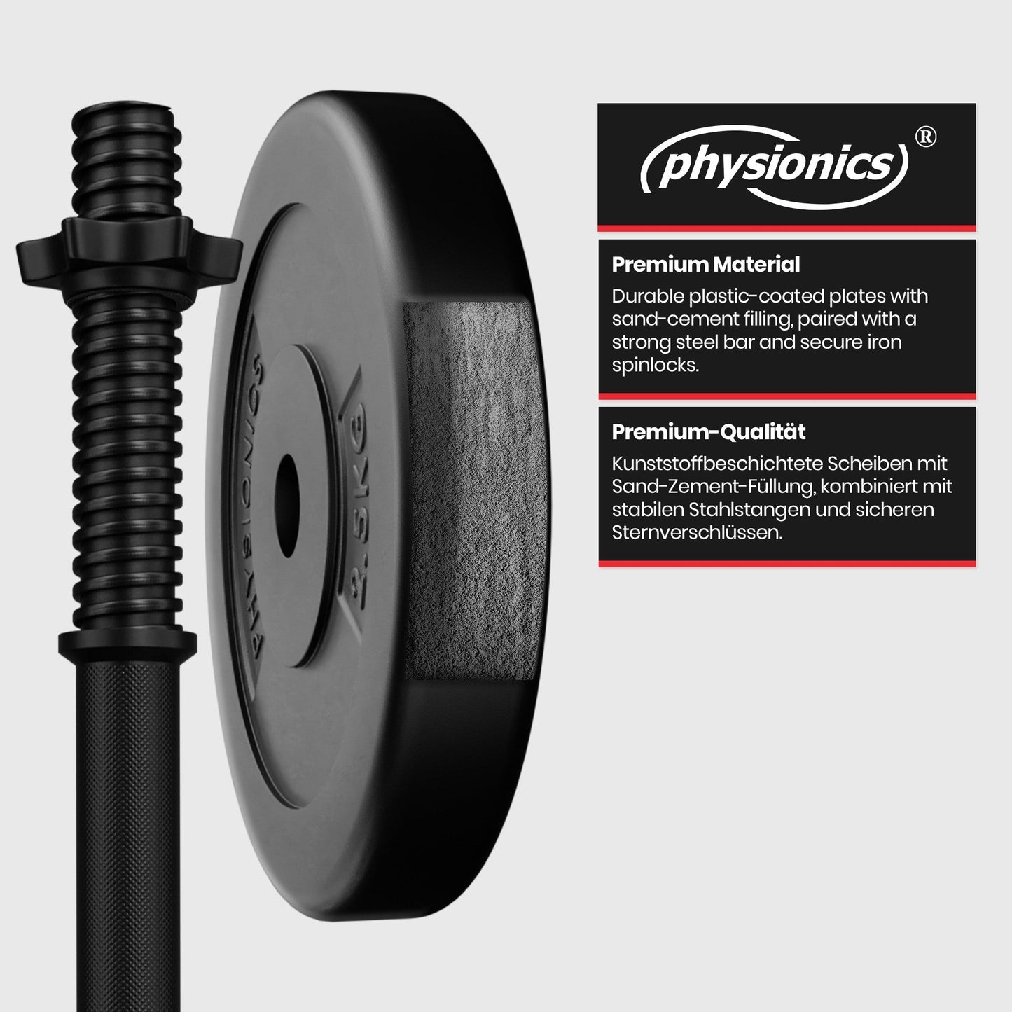 Set de gantere din plastic 30 kg