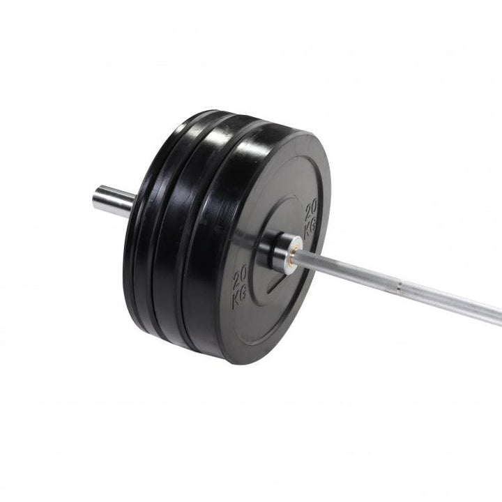 Set haltera cu discuri olimpice si cleme de siguranta pe arc, negru, 140 kg Gorilla Sports