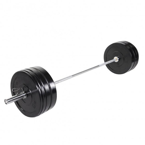 Set haltera cu discuri olimpice si cleme de siguranta pe arc, negru, 140 kg Gorilla Sports