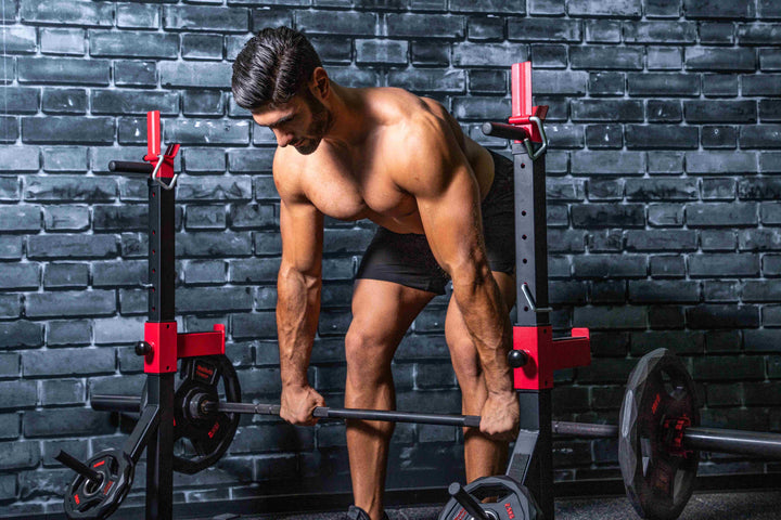 Squat Rack, Negru/Rosu, Lukadora