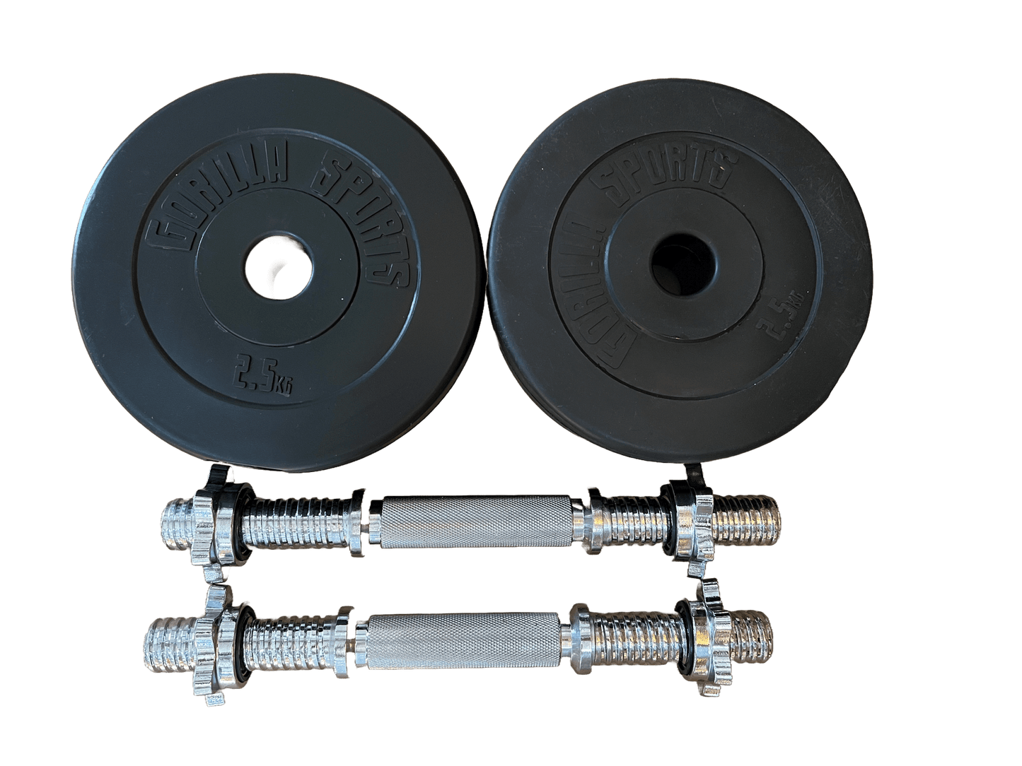 Set gantere reglabile 10 - 25 KG cu discuri din ciment Gorilla Sports