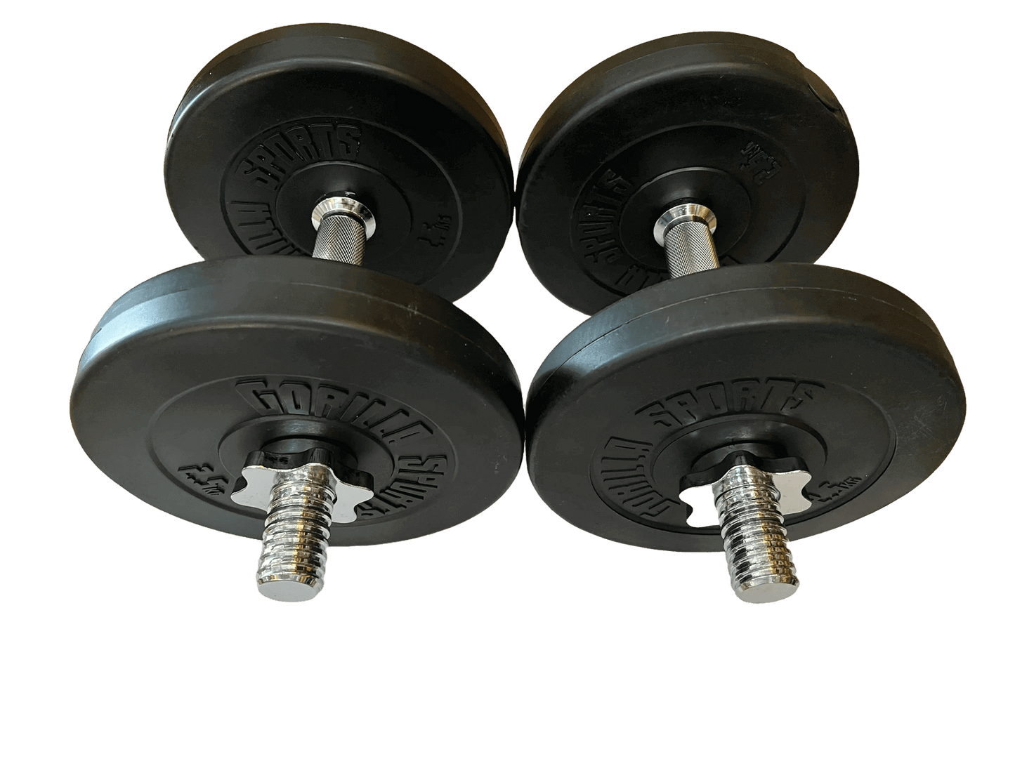 Set gantere reglabile 10 - 25 KG cu discuri din ciment Gorilla Sports
