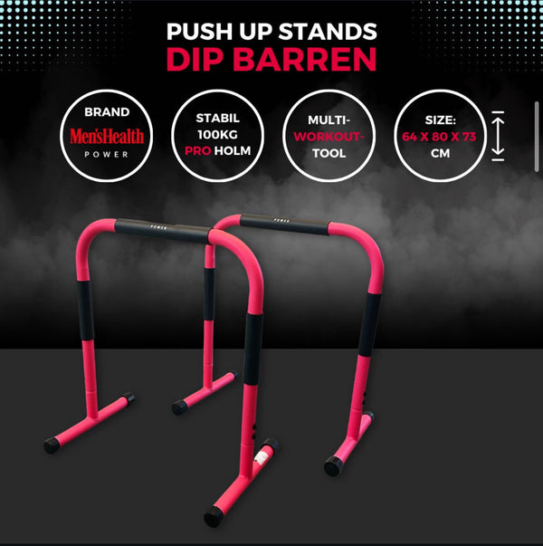 Bare pentru exerciții dips, rosu, Lukadora