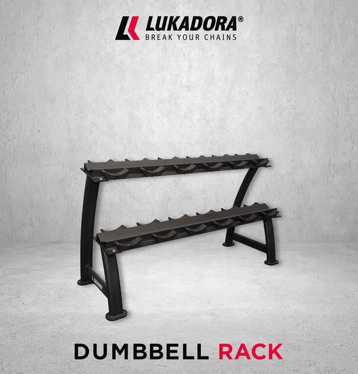 Suport pentru gantere, negru, Lukadora