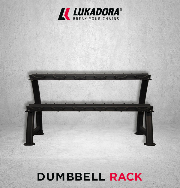 Suport pentru gantere, negru, Lukadora