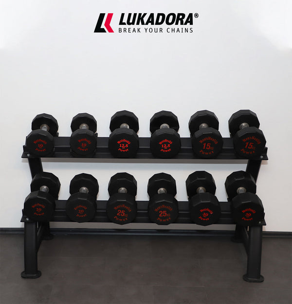 Suport pentru gantere, negru, Lukadora