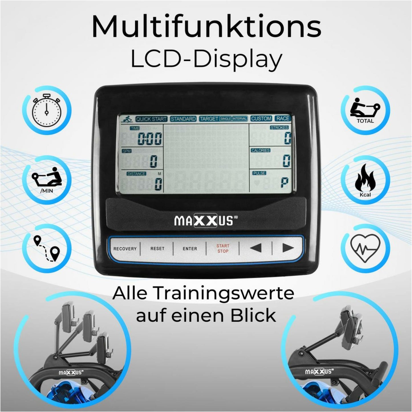 Aparat de vâslit Maxxus Oxford AXR - Gorilla Sports Ro