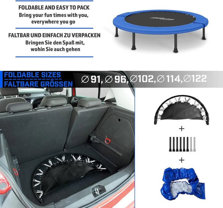 Trambulina fitness 81-122 cm, utilizator 100kg PHYSIONICS