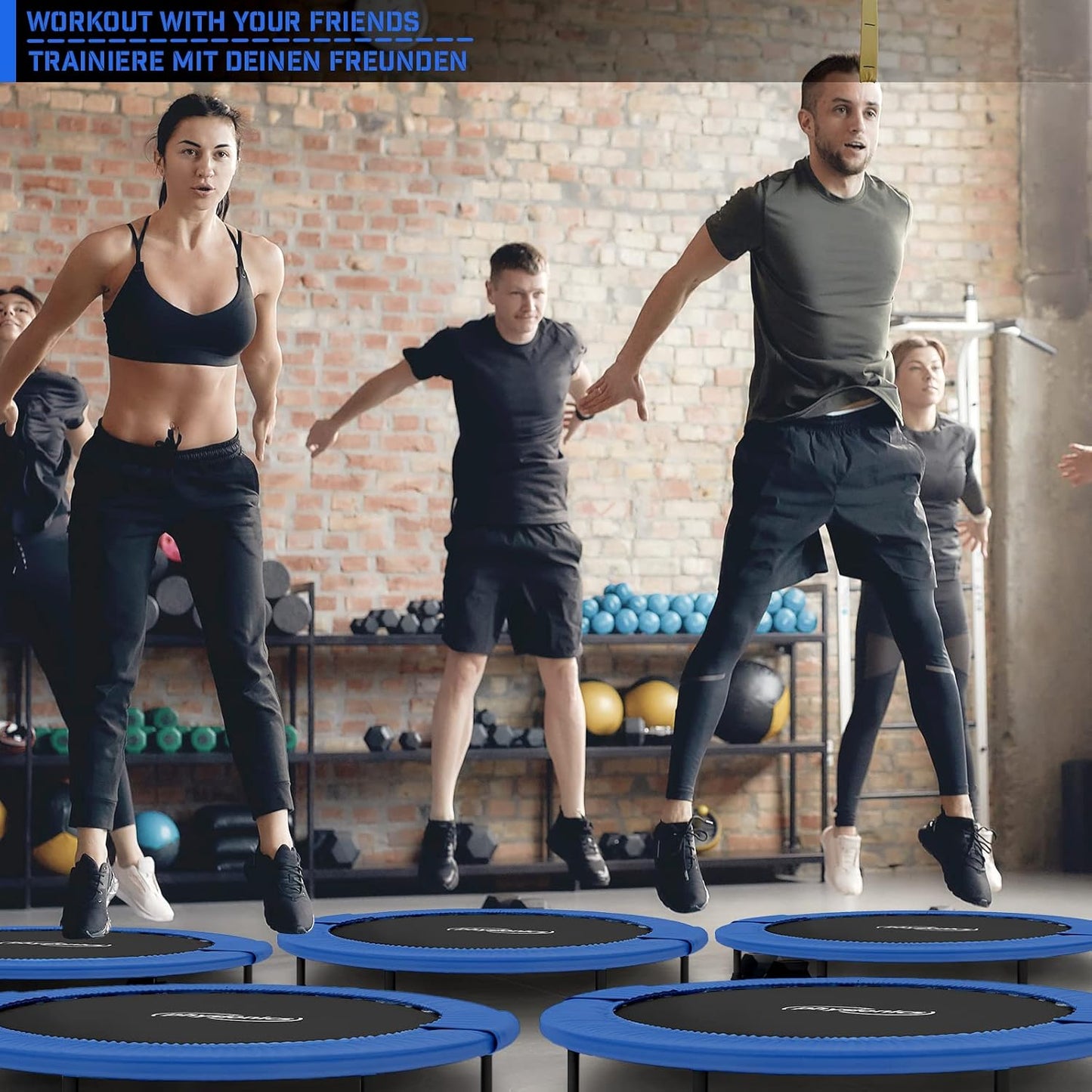 Trambulină de fitness 81 - 122 cm