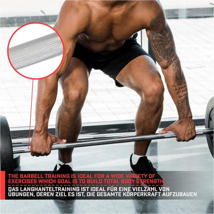 Bara dreapta haltere, 30 mm, cromat, 120-165 cm PHYSIONICS