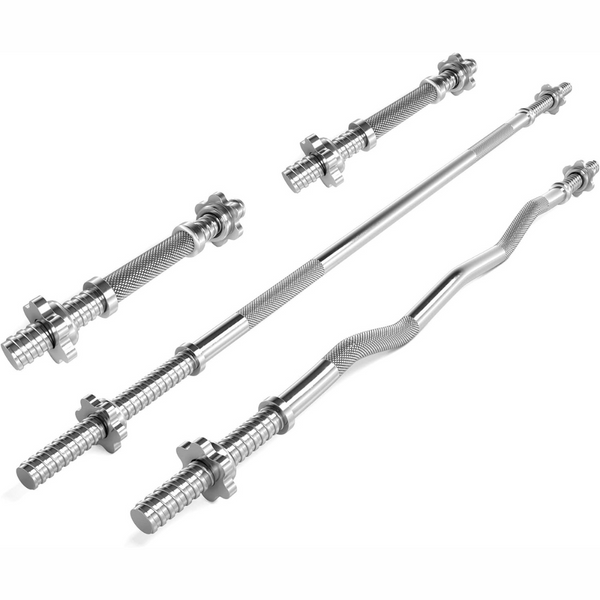 Set bare cu discuri de greutate, 160 cm, bara de curl 120 cm, 2 gantere, 30 mm ScSports