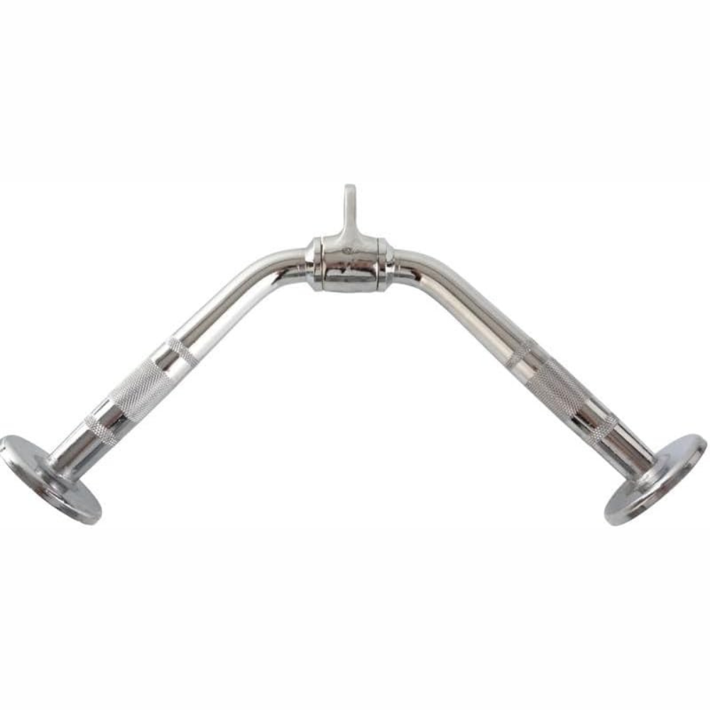 Maner Triceps V cu articulatie pivotanta, sarcina maxima de 200 kg, suprafata de prindere zimtata, otel, cromat ScSports