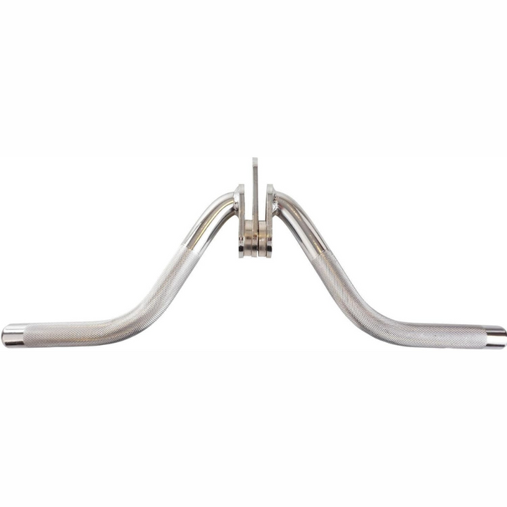 Maner triceps curl grip, rotativ, suprafata de prindere zimtata, otel, cromat ScSports