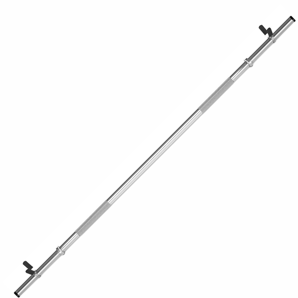 Bara de haltere de 140 cm, 30 mm, otel, crom, blocare cu arc ScSports