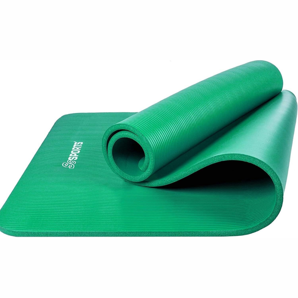 Covoras de yoga, 190 x 80 cm, grosime 1, 5 cm, antiderapant, pliabil, cu curea de transport, multiple culori ScSports