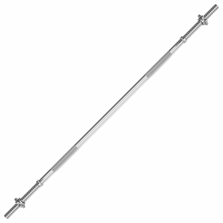 Bara de haltere de 180 cm, 30mm, pana la 120 kg, otel, crom, blocare cu stea ScSports