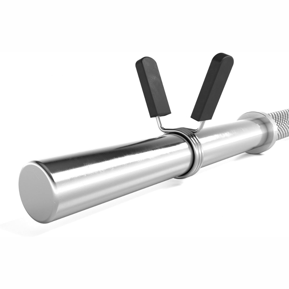 Bara de haltere de 120-180 cm, 30mm, pana la 120 kg, otel, crom, blocare cu arc ScSports