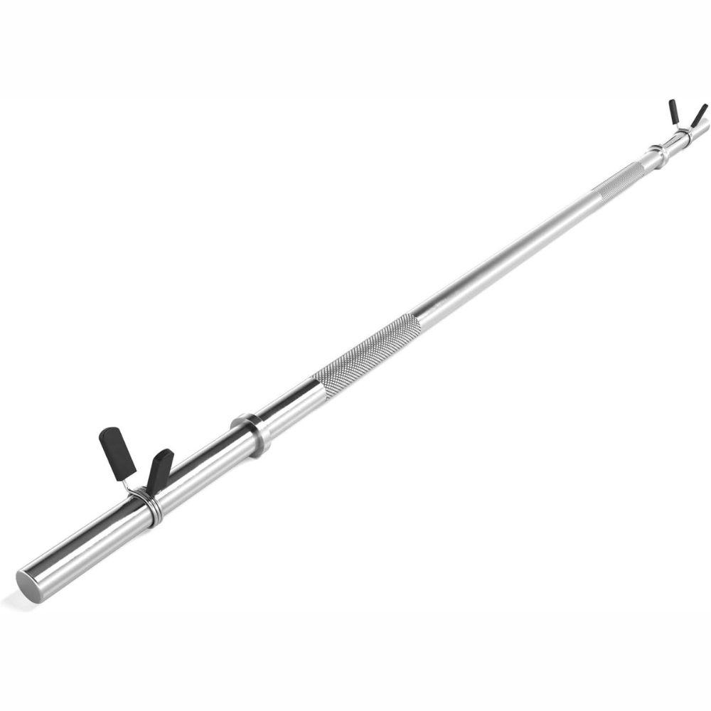 Bara de haltere de 120-180 cm, 30mm, pana la 120 kg, otel, crom, blocare cu arc ScSports