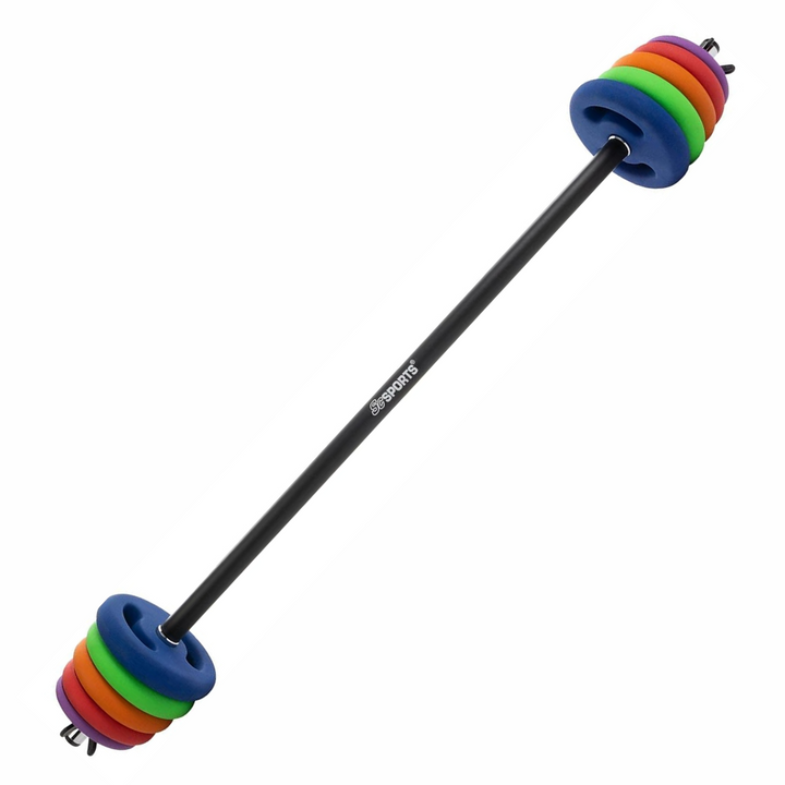 Set haltera si discuri, 30 kg, neopren, 30 mm ScSports