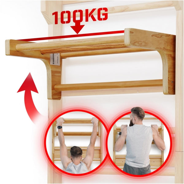 Bară de tracțiune detașabilă Physionics pentru spalier - Gorilla Sports Ro