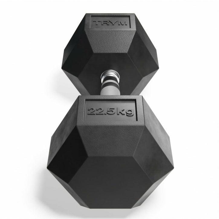 Gantere hexagonale din cauciuc, 9-35 kg