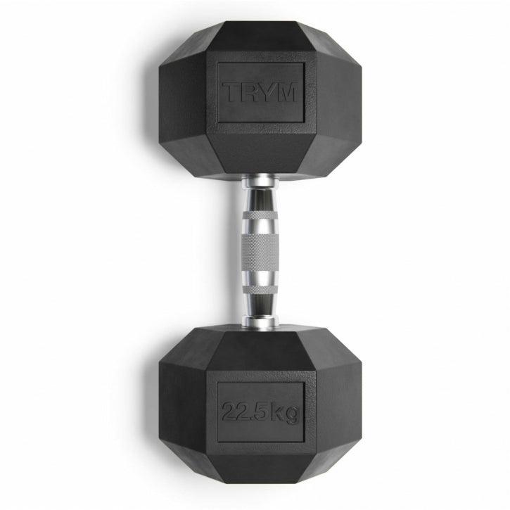 Gantere hexagonale din cauciuc, 9-35 kg