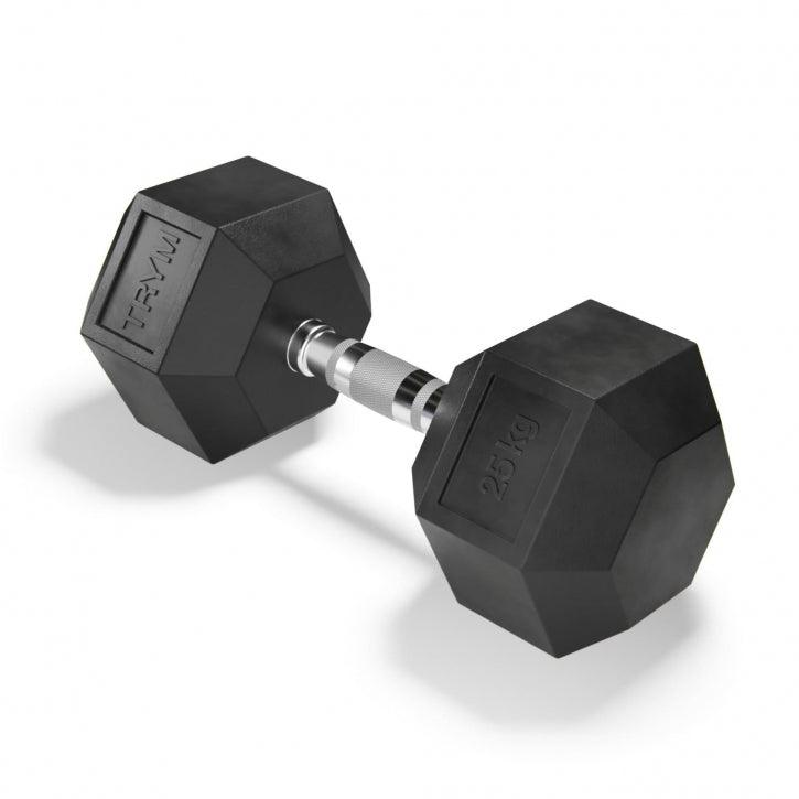 Gantere hexagonale din cauciuc, 9-35 kg