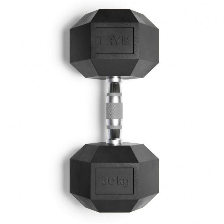 Gantere hexagonale din cauciuc, 9-35 kg